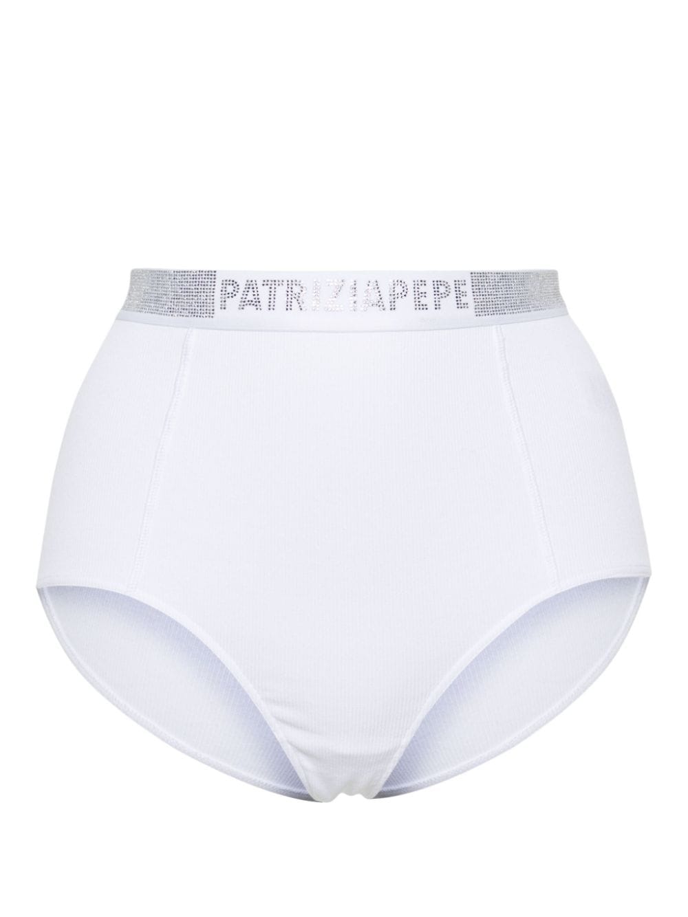 Patrizia Pepe logo-embellished brief - White von Patrizia Pepe