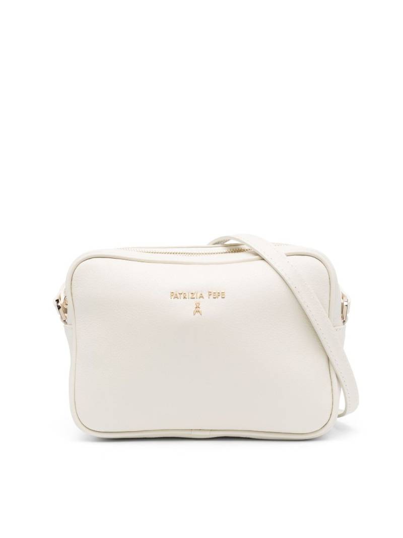 Patrizia Pepe logo-embellished leather crossbody bag - Neutrals von Patrizia Pepe