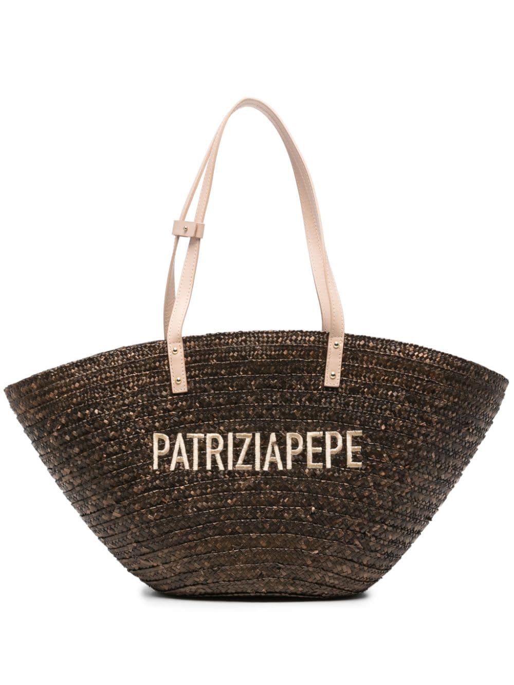 Patrizia Pepe logo-embroidered tote bag - Brown von Patrizia Pepe