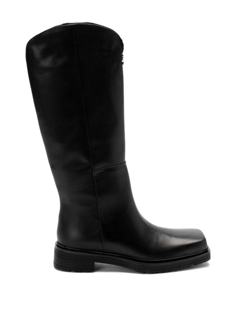 Patrizia Pepe logo-plaque boots - Black von Patrizia Pepe