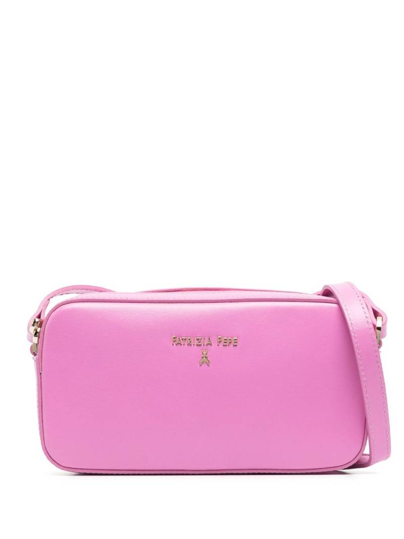 Patrizia Pepe logo-plaque leather crossbody bag - Pink von Patrizia Pepe