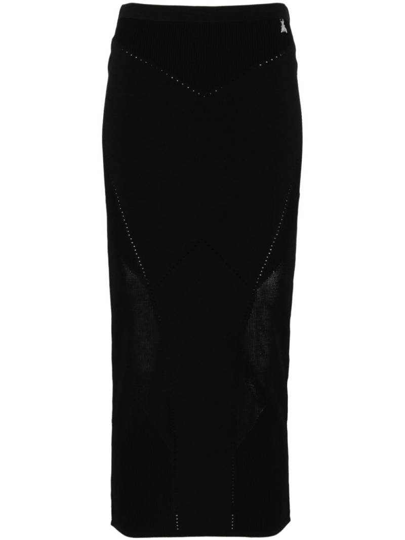 Patrizia Pepe logo-plaque midi skirt - Black von Patrizia Pepe