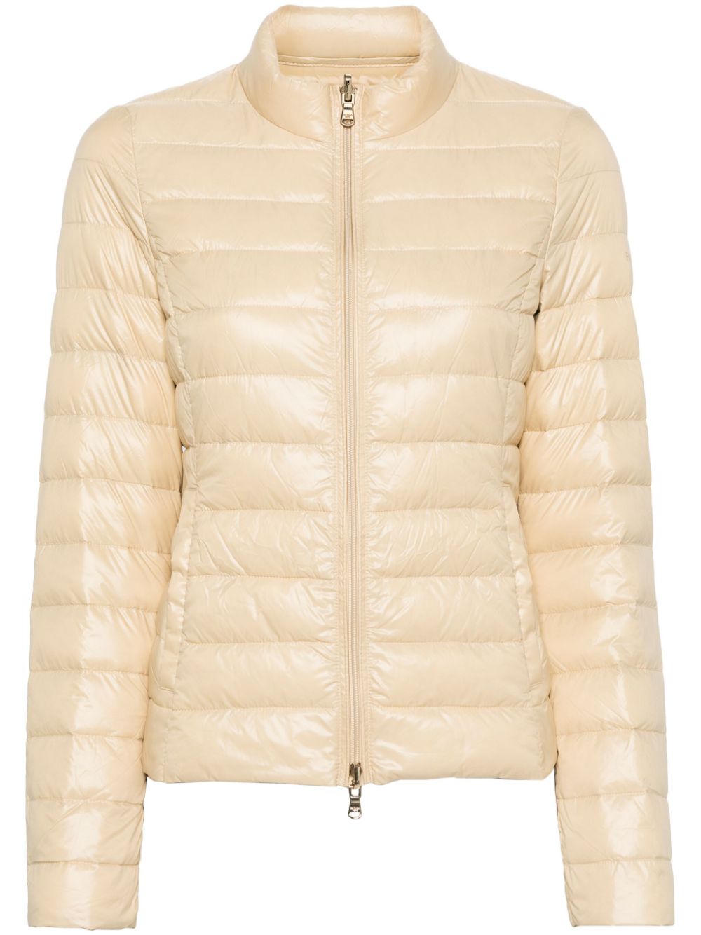 Patrizia Pepe logo-print padded jacket - Neutrals von Patrizia Pepe