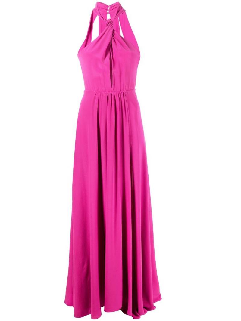 Patrizia Pepe long cut-out silk dress - Pink von Patrizia Pepe