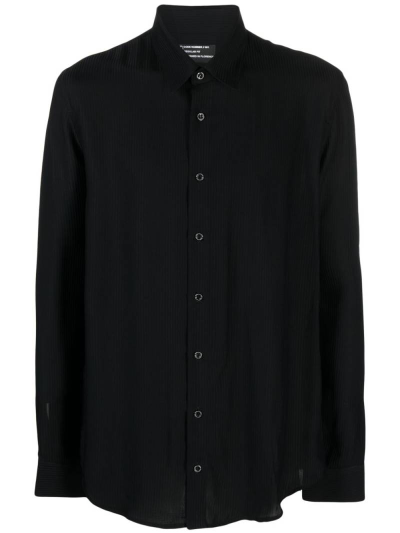 Patrizia Pepe long-sleeved twill shirt - Black von Patrizia Pepe