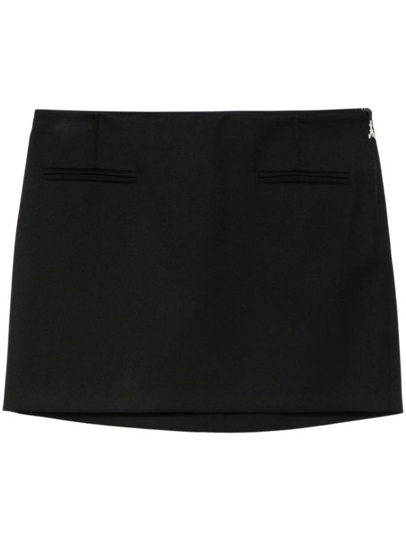 Patrizia Pepe low-rise flannel mini skirt - Black von Patrizia Pepe