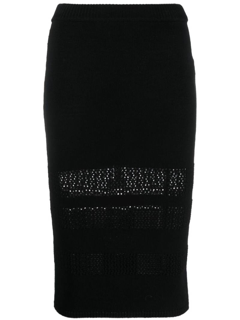 Patrizia Pepe mesh midi pencil skirt - Black von Patrizia Pepe