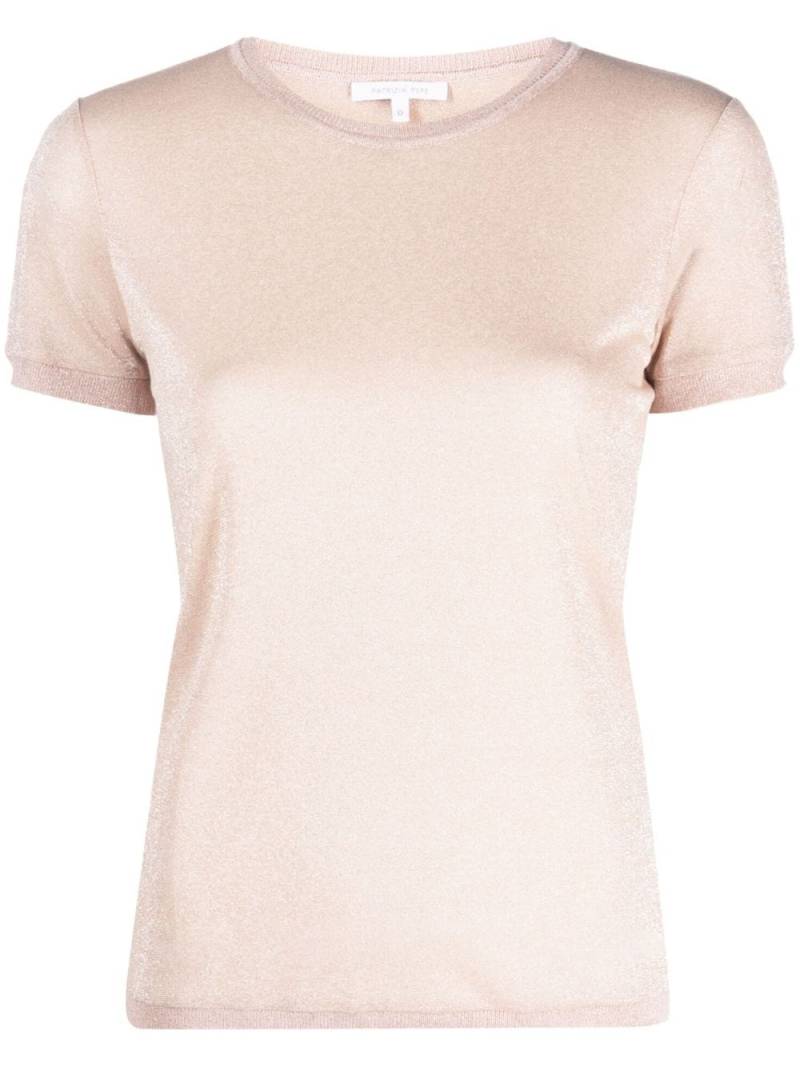 Patrizia Pepe metallic-effect short-sleeve T-shirt - Pink von Patrizia Pepe