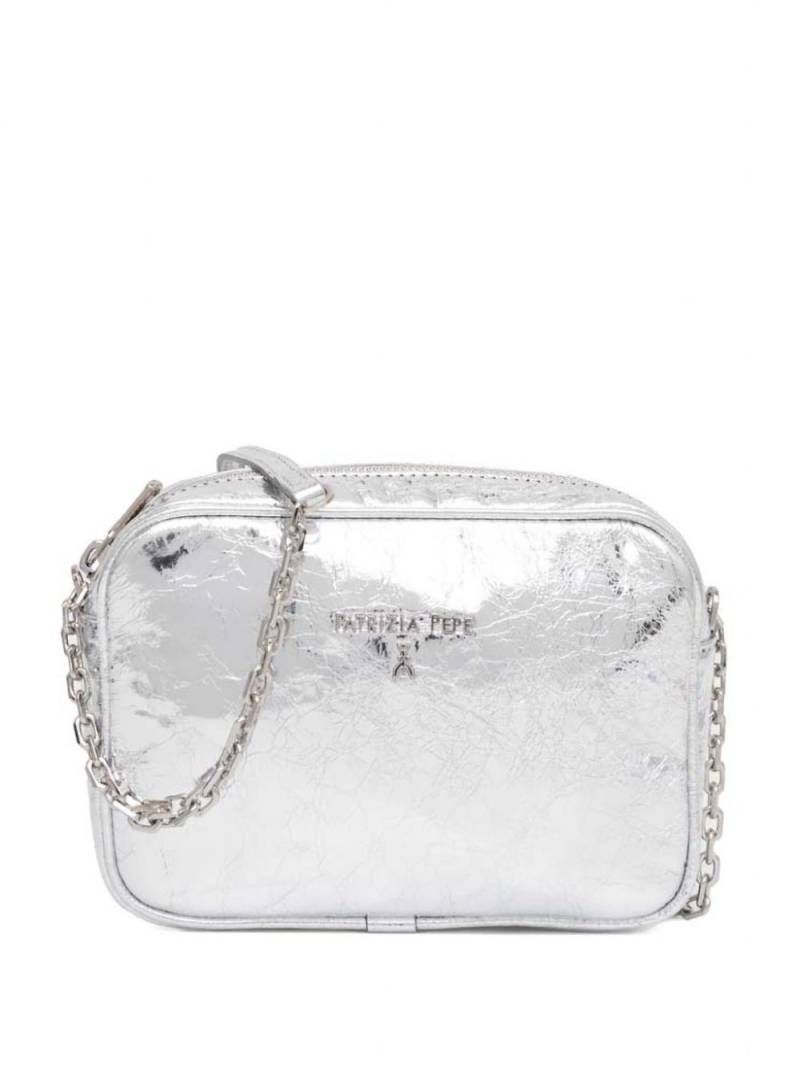 Patrizia Pepe metallic leather crossbody bag - Silver von Patrizia Pepe