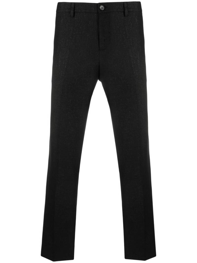 Patrizia Pepe metallic-threading cotton slim trousers - Black von Patrizia Pepe