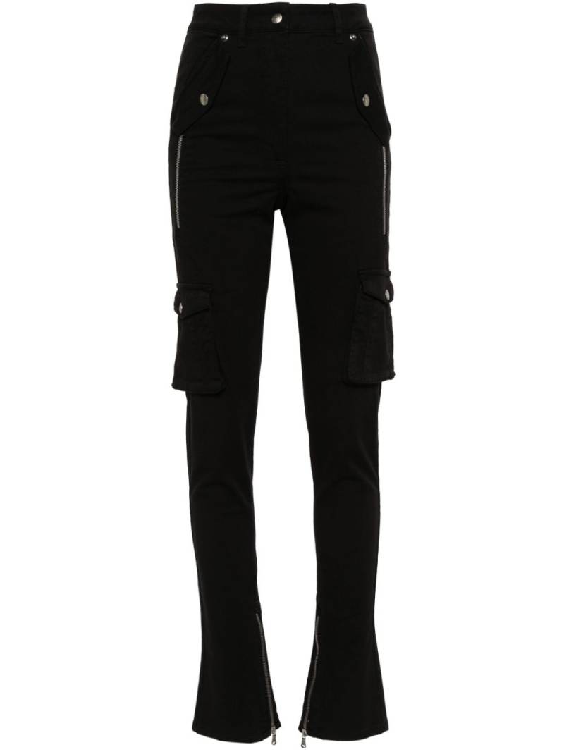 Patrizia Pepe mid-waist slim cargo pants - Black von Patrizia Pepe