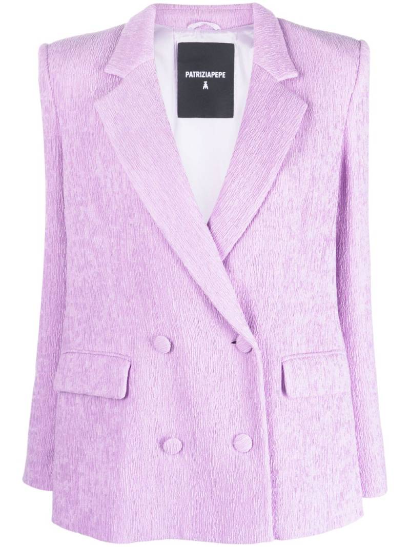 Patrizia Pepe notched-lapels double-breasted blazer - Purple von Patrizia Pepe