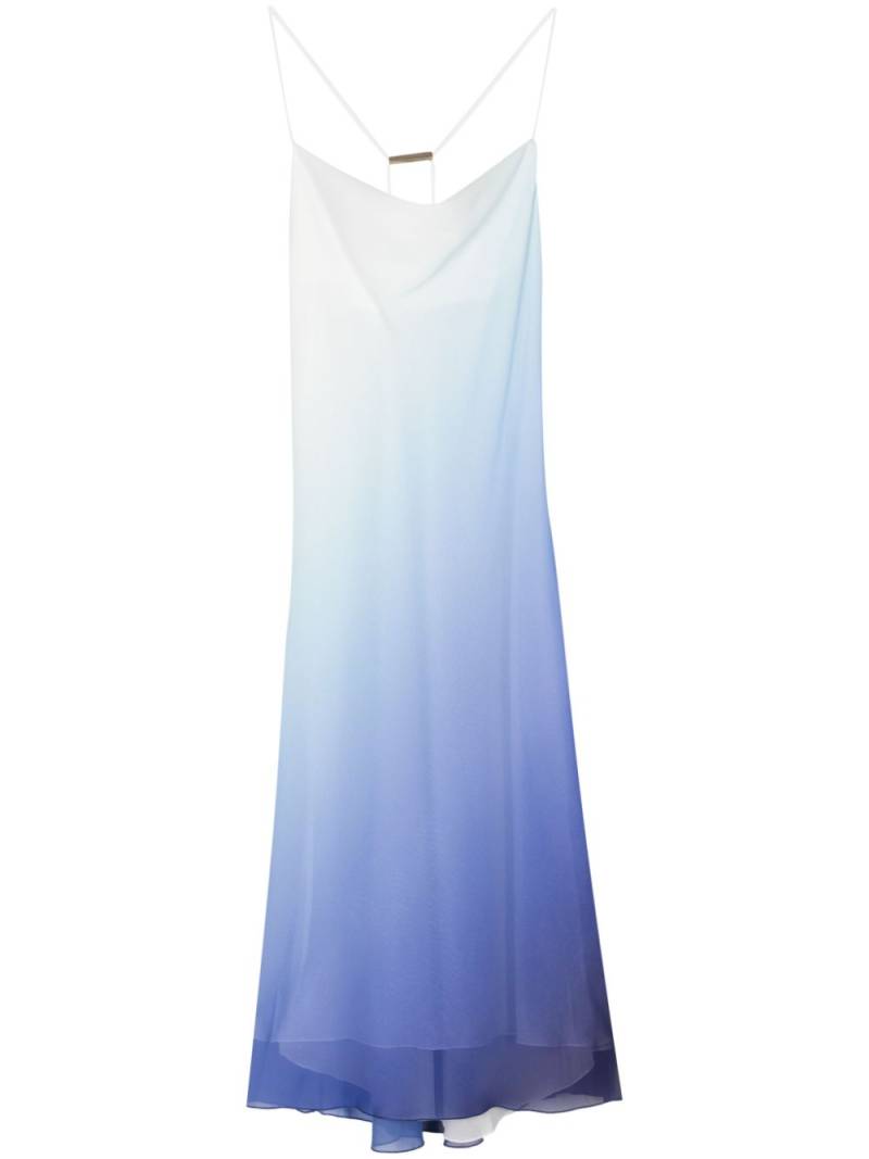 Patrizia Pepe ombré-effect chiffon midi dress - Blue von Patrizia Pepe