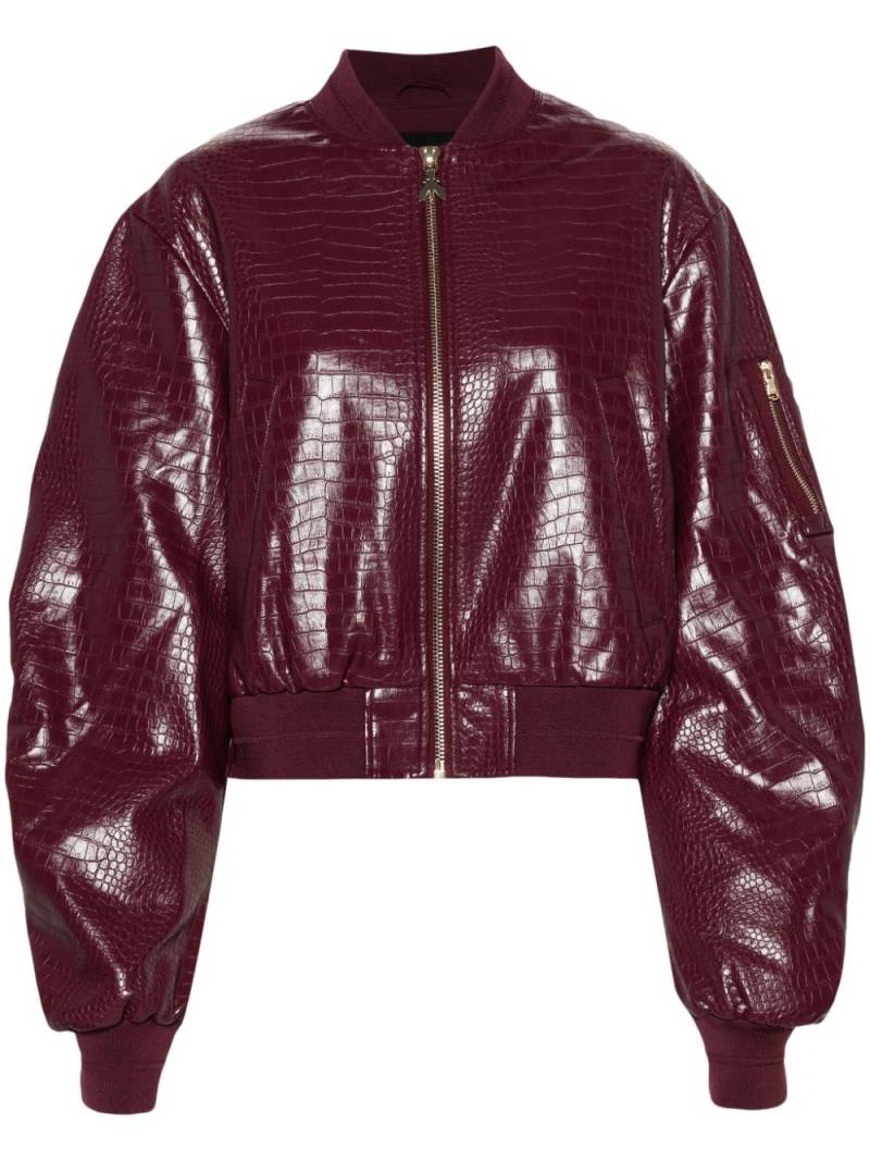 Patrizia Pepe padded faux-leather bomber jacket - Red von Patrizia Pepe