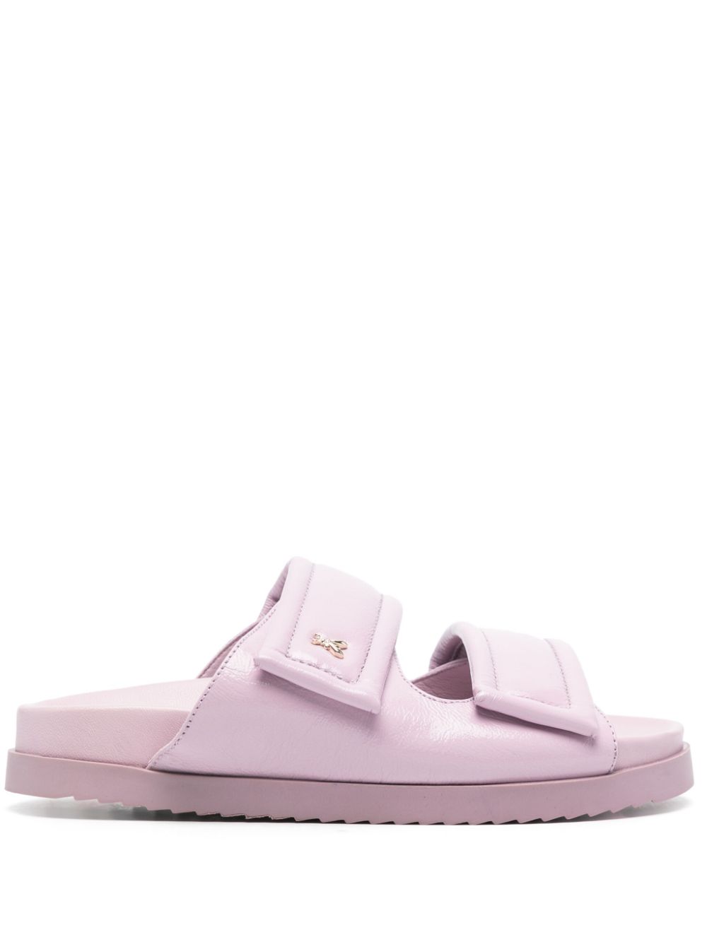 Patrizia Pepe padded leather slides - Purple von Patrizia Pepe