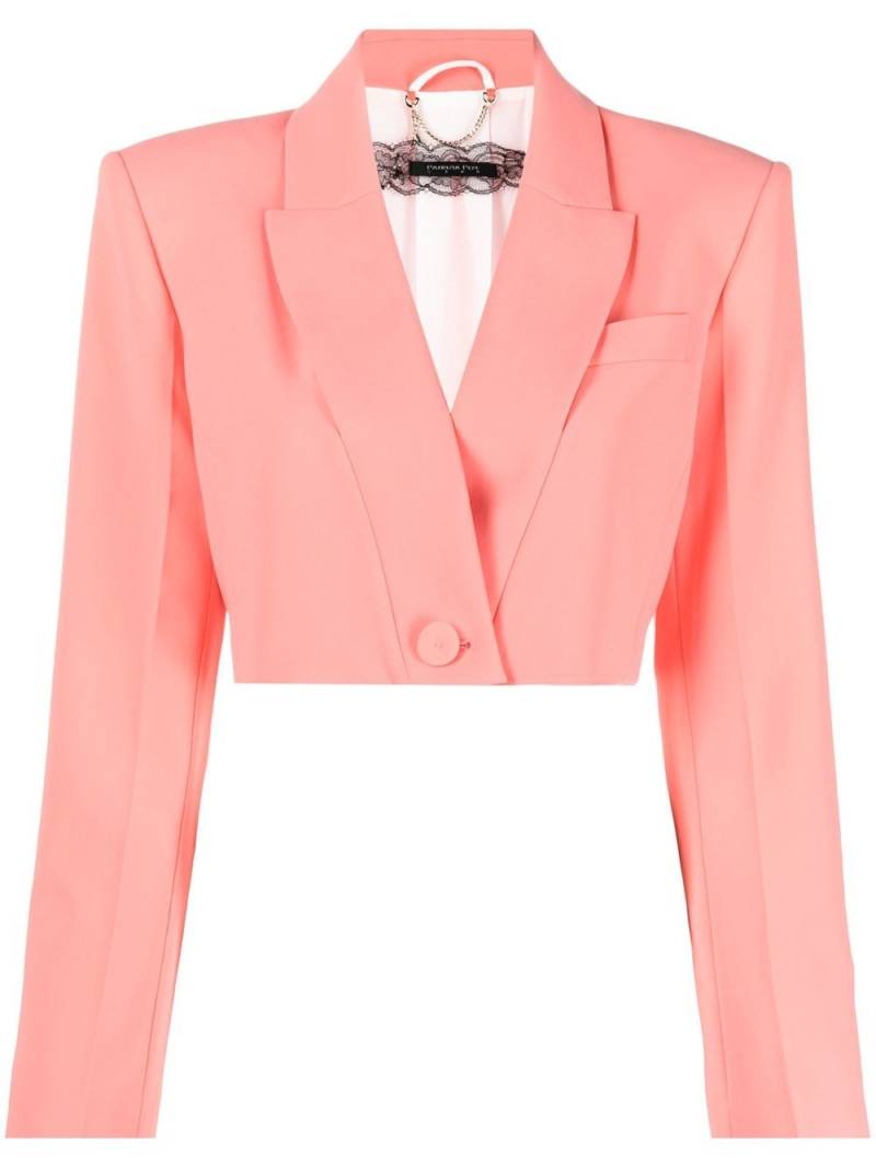 Patrizia Pepe peak-lapel cropped blazer - Pink von Patrizia Pepe