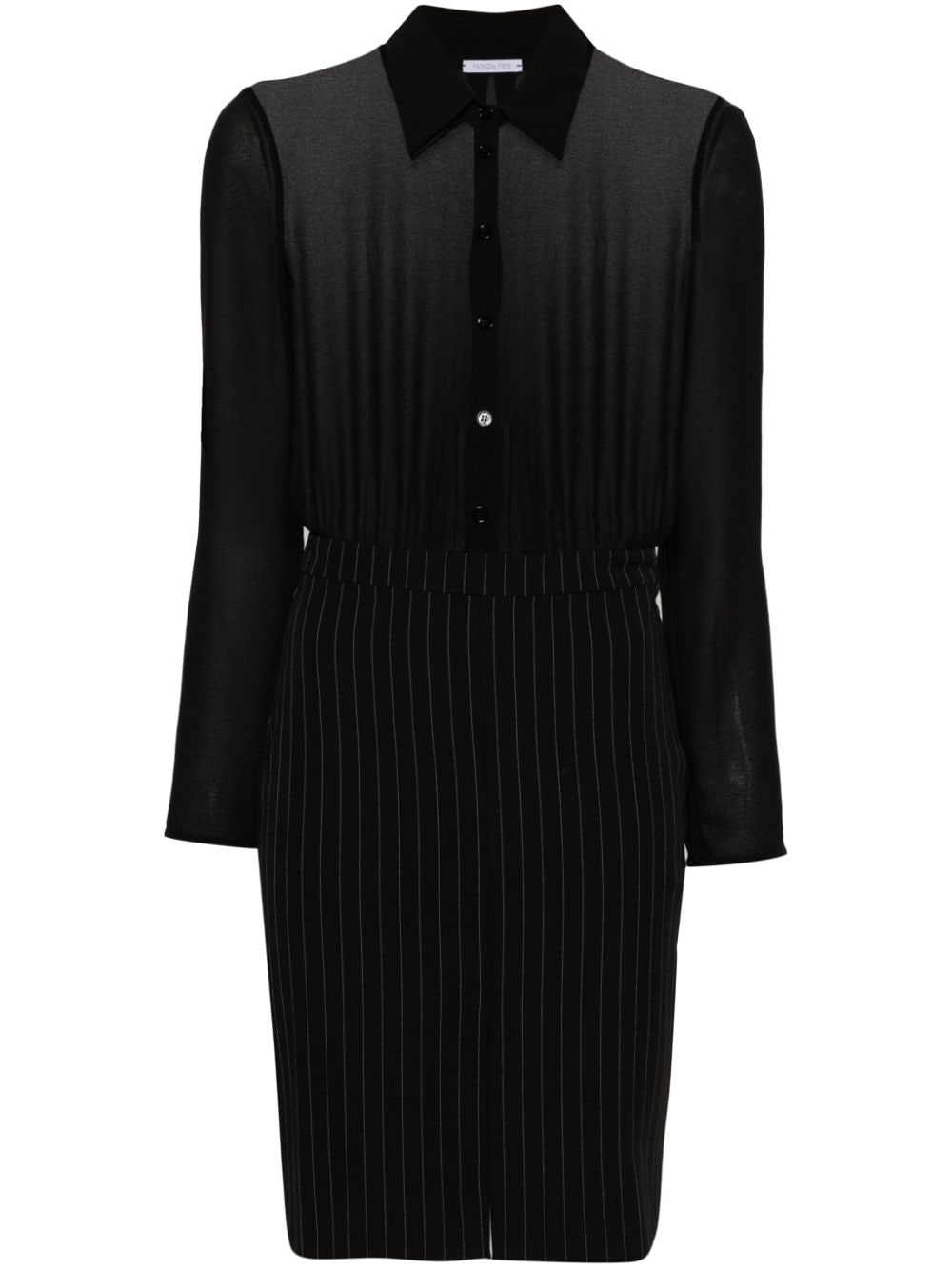 Patrizia Pepe pinstriped midi shirt dress - Black von Patrizia Pepe