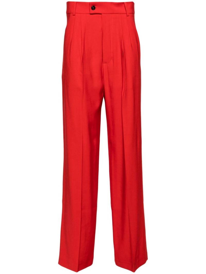 Patrizia Pepe pleat-detailing straight-leg trousers - Red von Patrizia Pepe