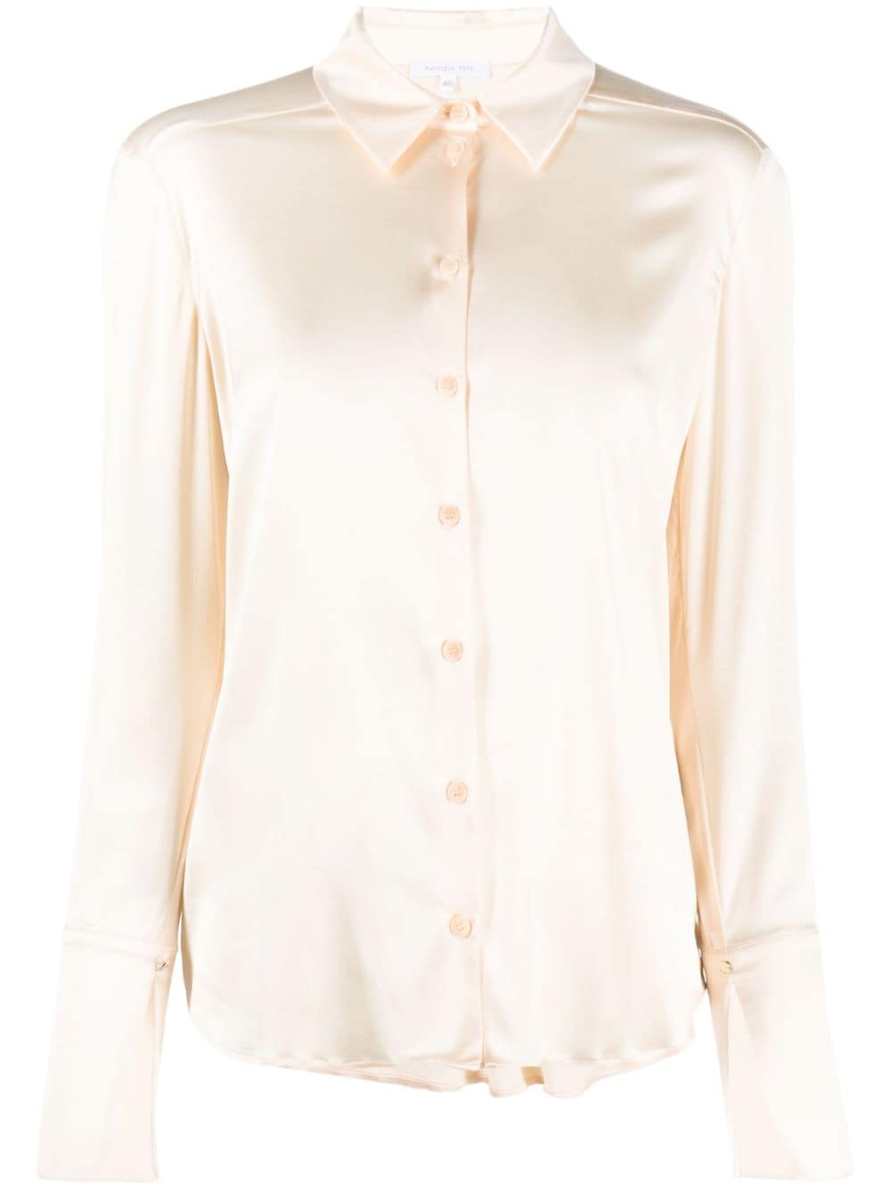 Patrizia Pepe pointed-collar satin-finish shirt - Neutrals von Patrizia Pepe