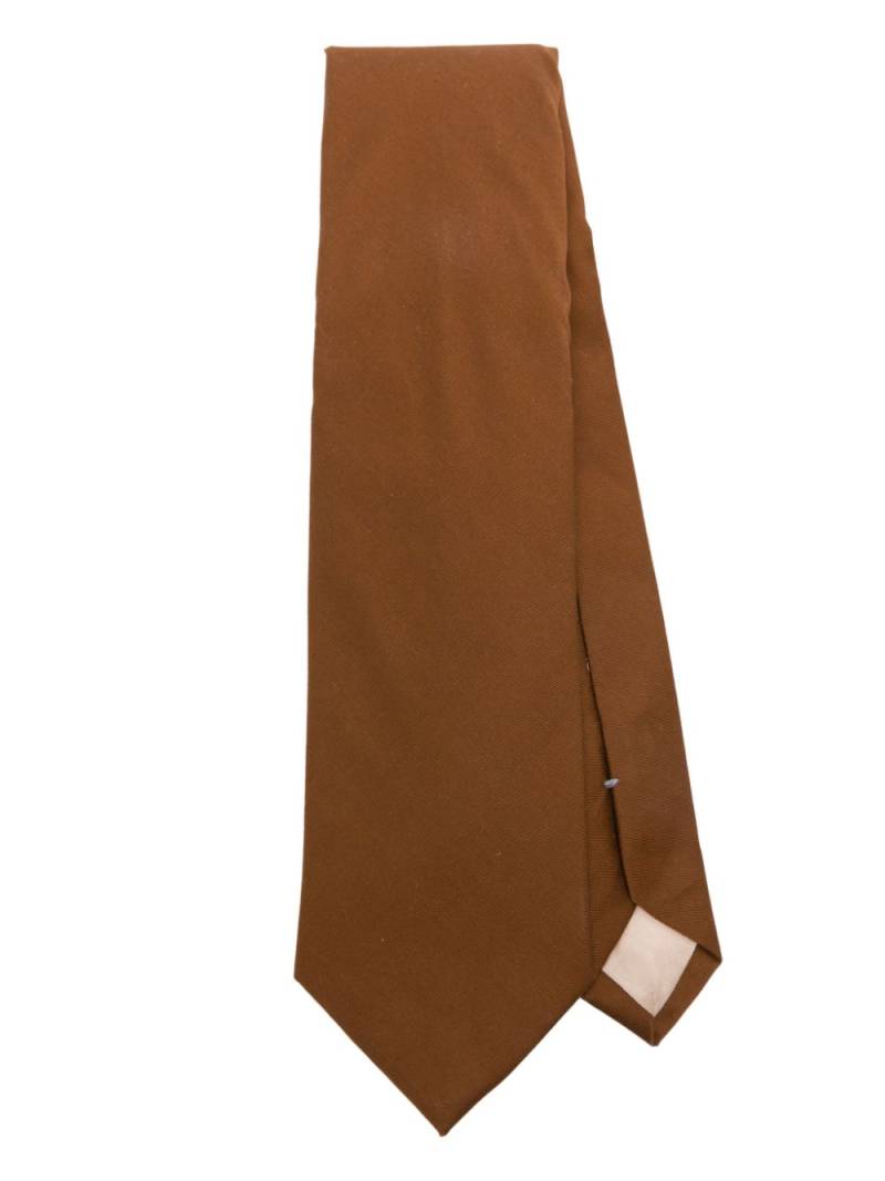 Patrizia Pepe pointed twill tie - Brown von Patrizia Pepe