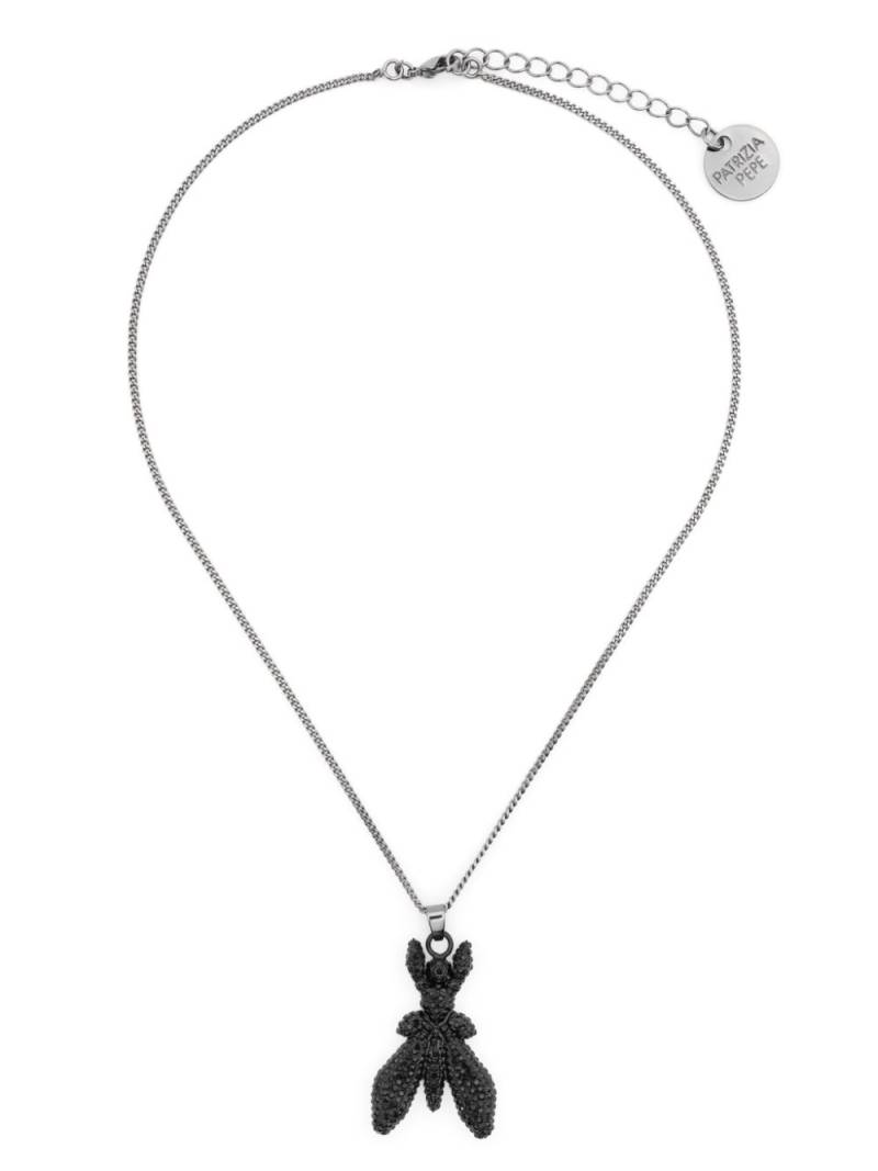 Patrizia Pepe rhinestone-embellished Fly necklace - Black von Patrizia Pepe