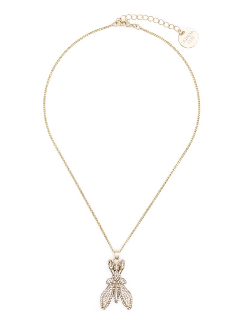 Patrizia Pepe rhinestone-embellished Fly necklace - Gold von Patrizia Pepe