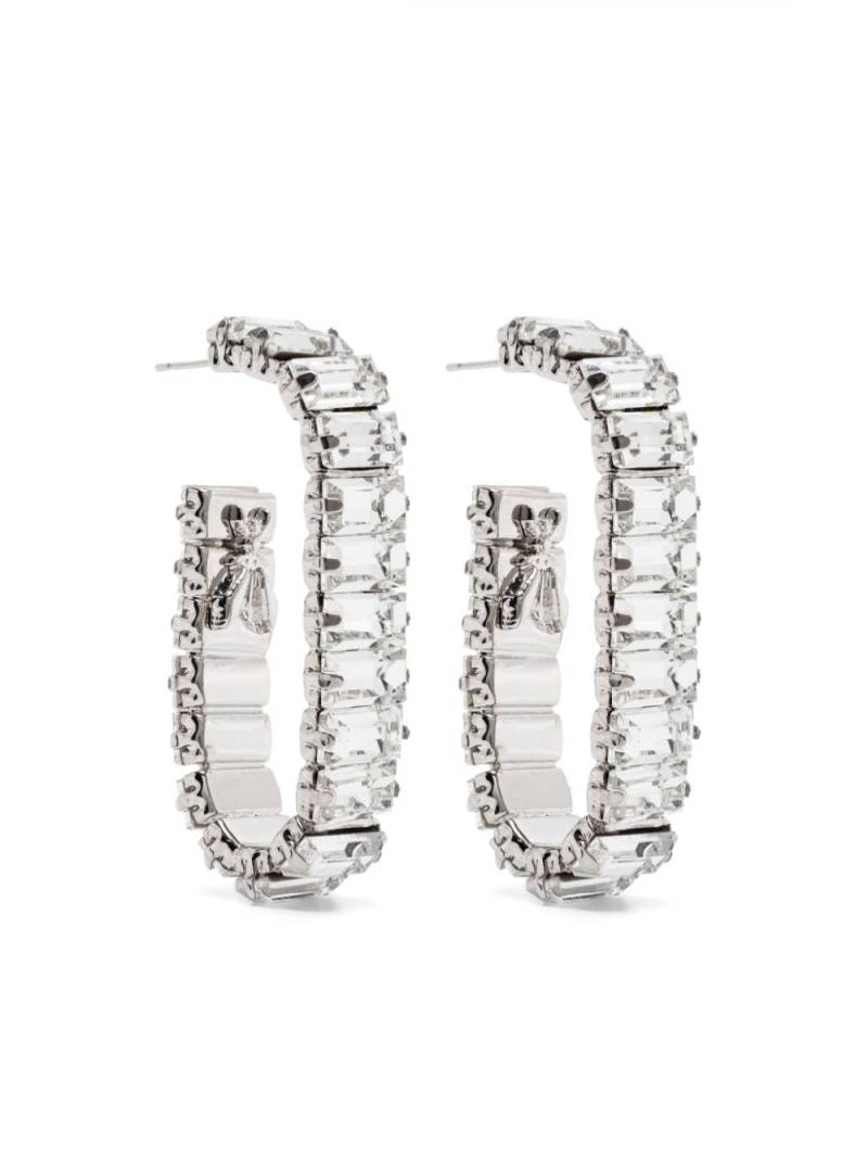 Patrizia Pepe rhinestone-embellished hoop earrings - Silver von Patrizia Pepe