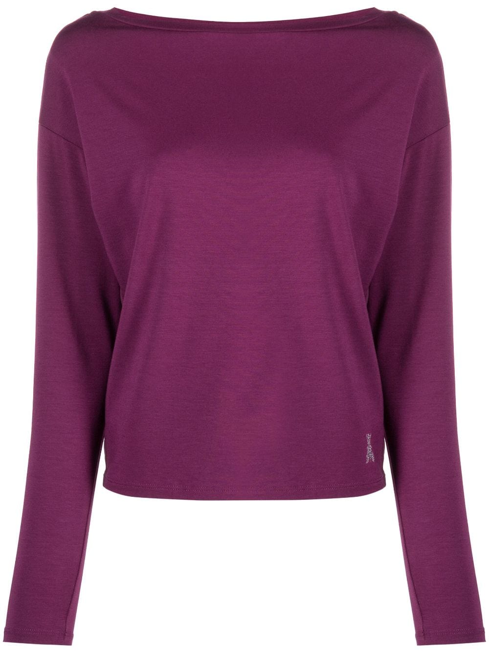 Patrizia Pepe rhinestone-embellished jersey sweatshirt - Purple von Patrizia Pepe