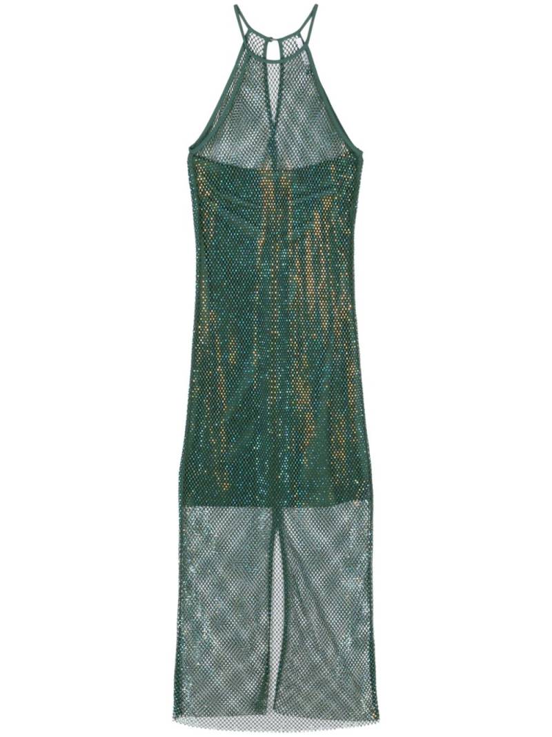 Patrizia Pepe rhinestoned mesh maxi dress - Green von Patrizia Pepe