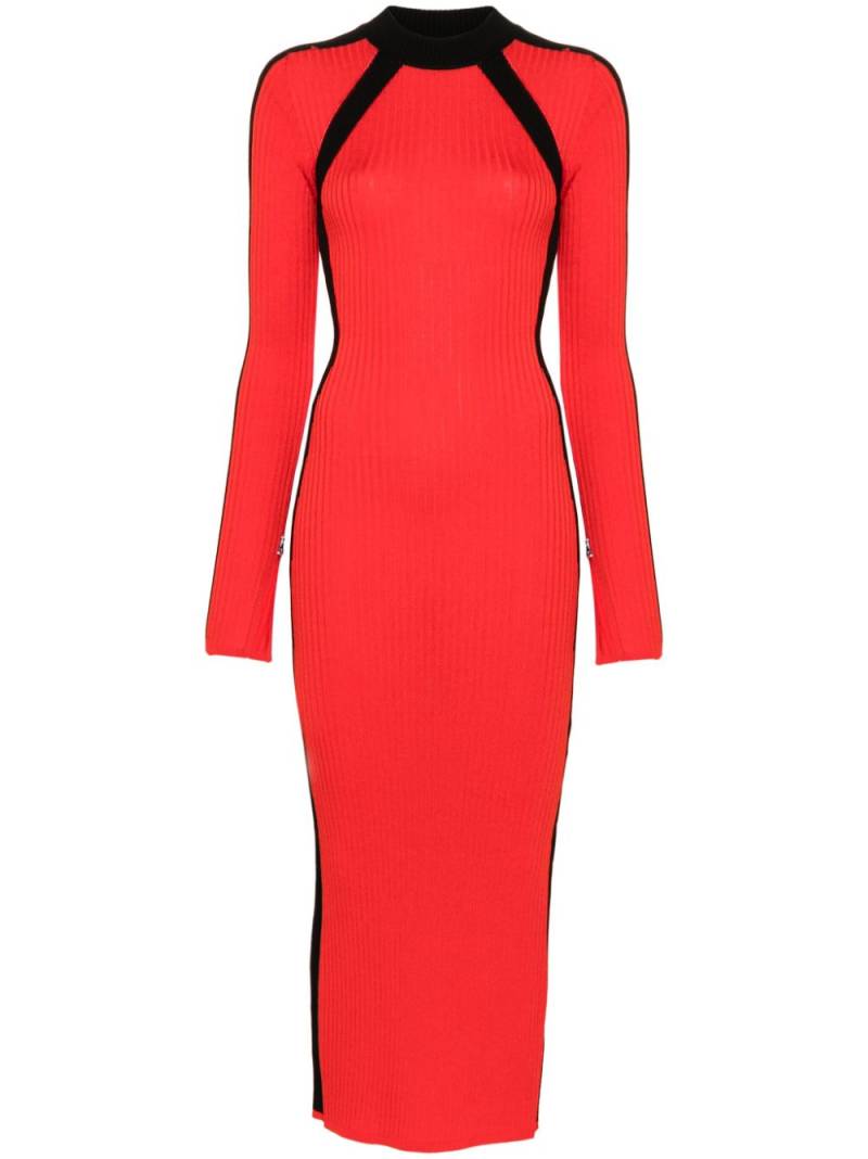 Patrizia Pepe ribbed-knit midi dress - Red von Patrizia Pepe