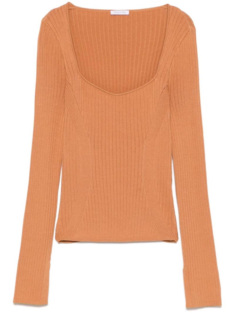 Patrizia Pepe ribbed-knit sweater - Brown von Patrizia Pepe