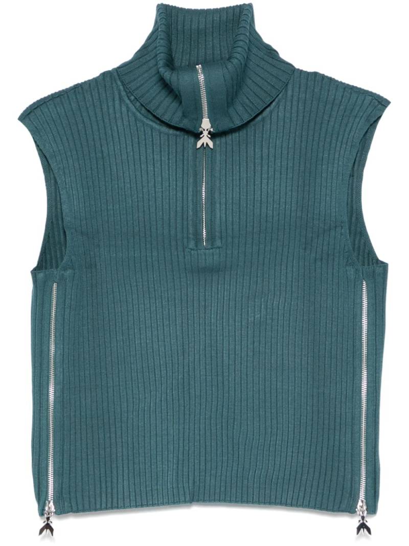 Patrizia Pepe ribbed-knit vest - Green von Patrizia Pepe