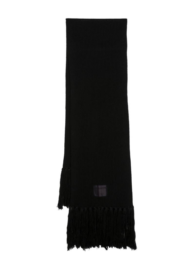 Patrizia Pepe ribbed-knit wool scarf - Black von Patrizia Pepe