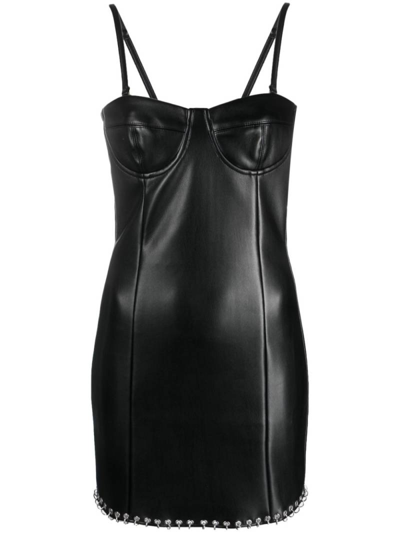 Patrizia Pepe ring-detailing moulded-cup minidress - Black von Patrizia Pepe