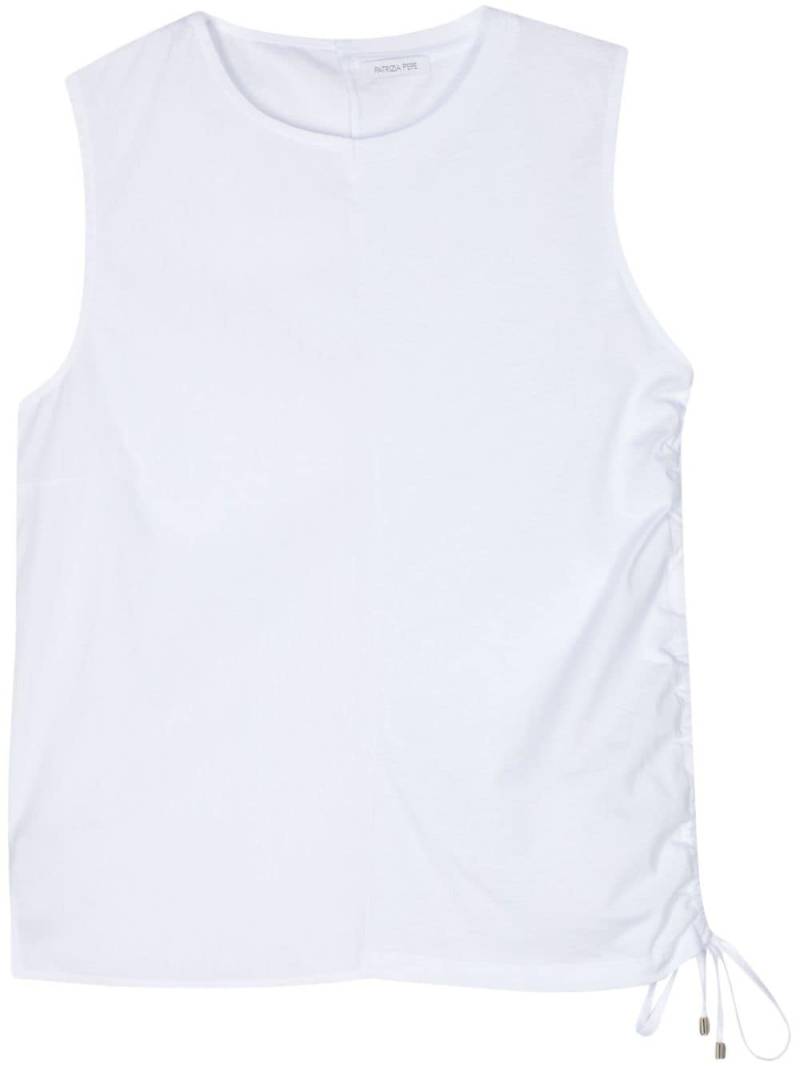 Patrizia Pepe ruched sleeveless top - White von Patrizia Pepe