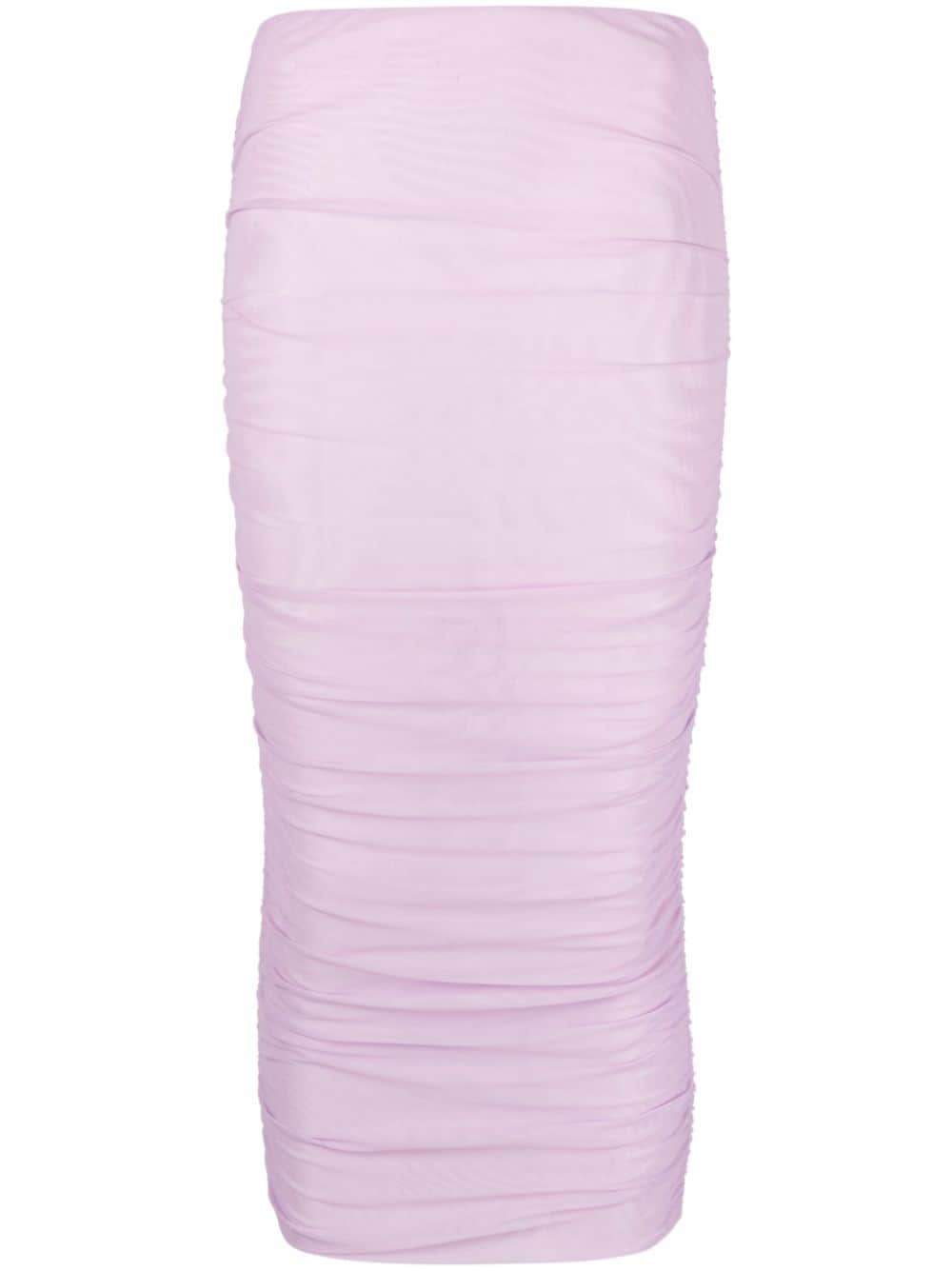 Patrizia Pepe ruched tulle midi skirt - Purple von Patrizia Pepe