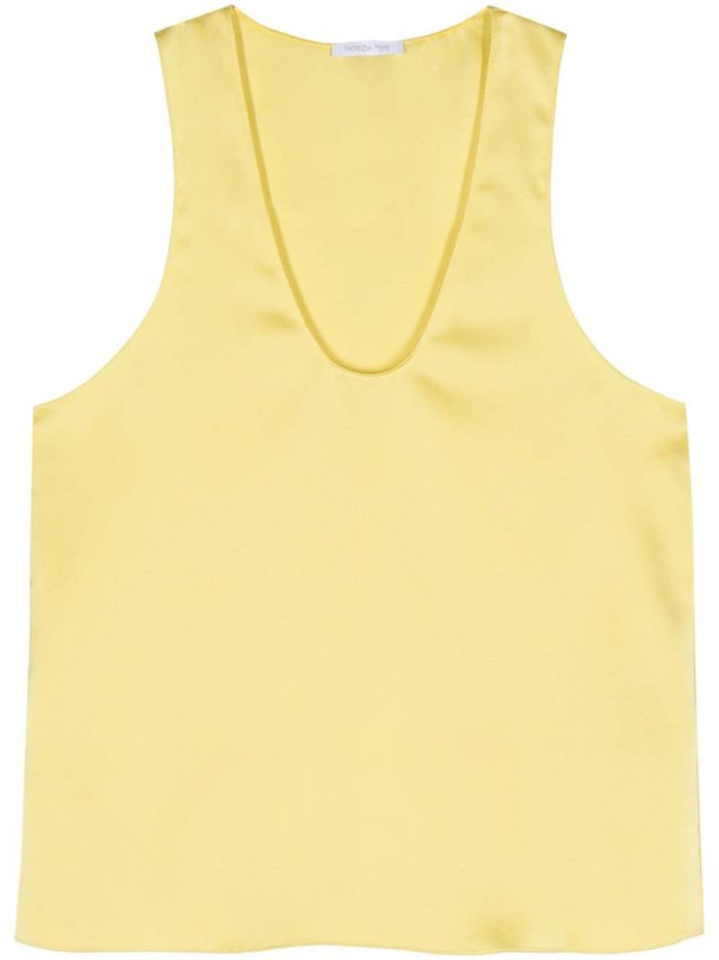 Patrizia Pepe satin tank too - Yellow von Patrizia Pepe