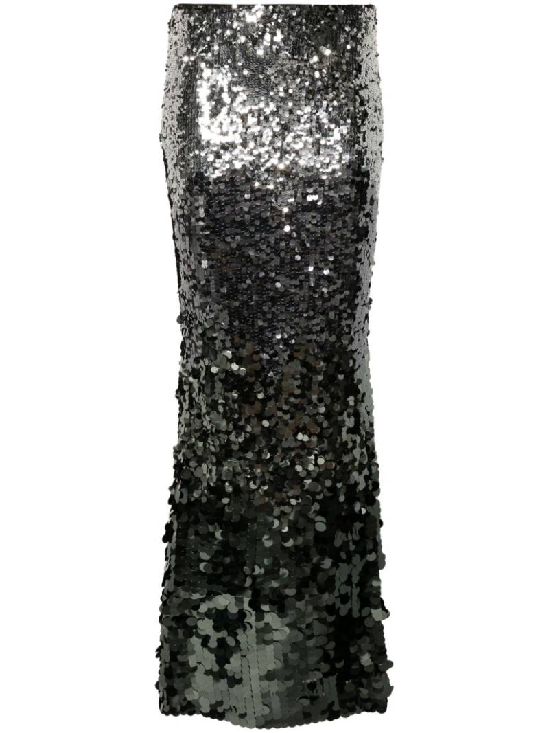 Patrizia Pepe sequinned gradient-effect maxi skirt - Silver von Patrizia Pepe