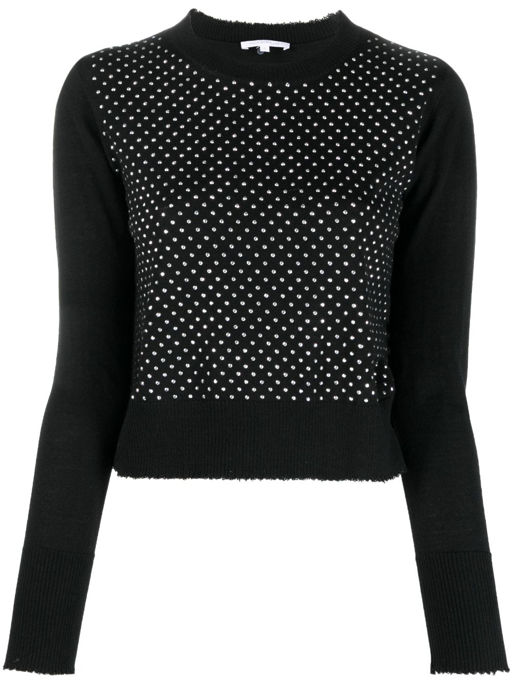 Patrizia Pepe stud-embellished round-neck jumper - Black von Patrizia Pepe