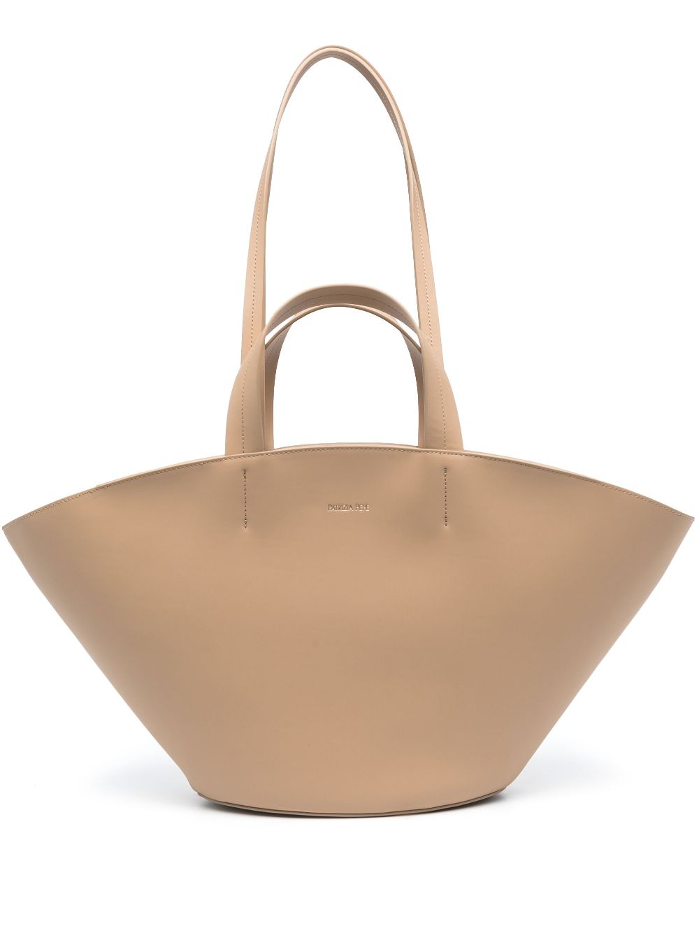 Patrizia Pepe trapeze leather tote bag - Neutrals von Patrizia Pepe