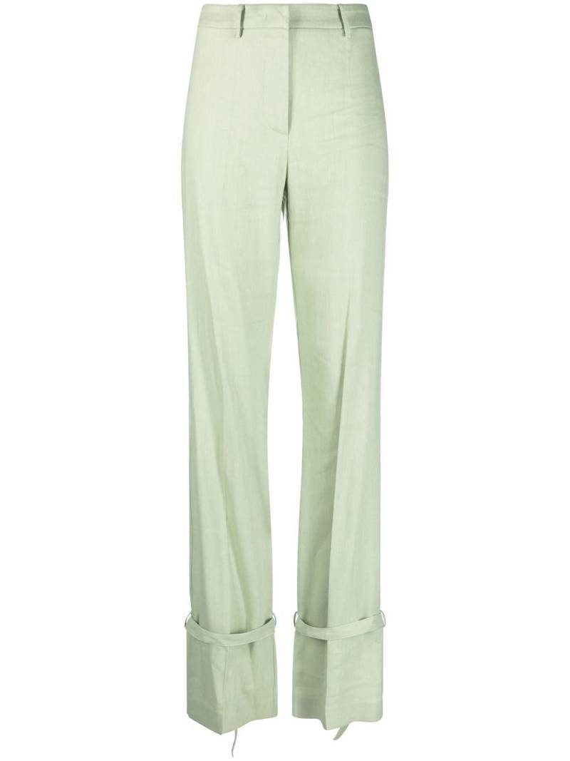 Patrizia Pepe twill buckled-ankle trousers - Green von Patrizia Pepe