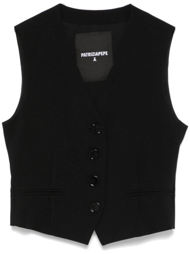 Patrizia Pepe twill vest - Black von Patrizia Pepe