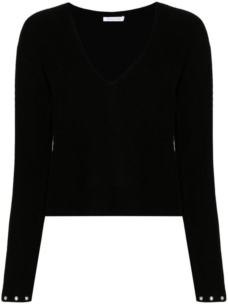 Patrizia Pepe wool ribbed sweater - Black von Patrizia Pepe