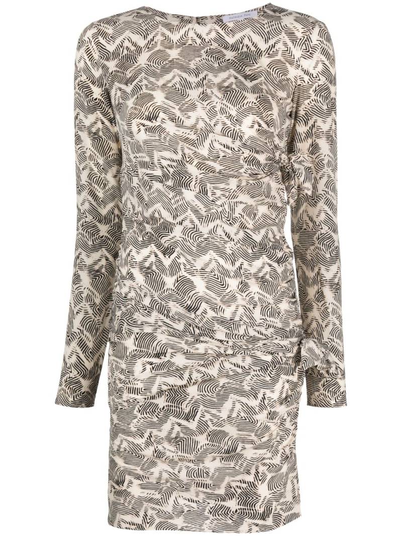 Patrizia Pepe zebra-print ruched minidress - Neutrals von Patrizia Pepe