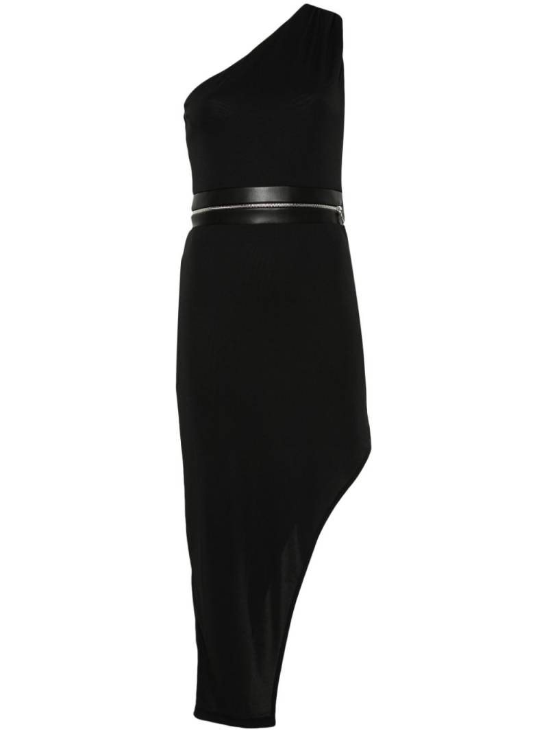 Patrizia Pepe zip-detail asymmetric dress - Black von Patrizia Pepe