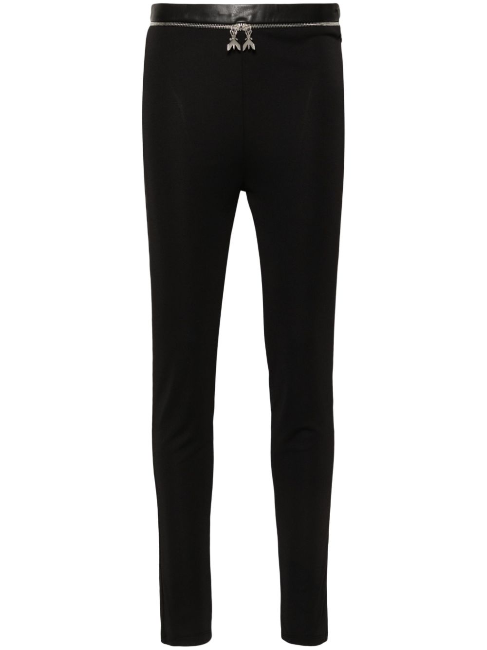 Patrizia Pepe zip-up jersey skinny trousers - Black von Patrizia Pepe