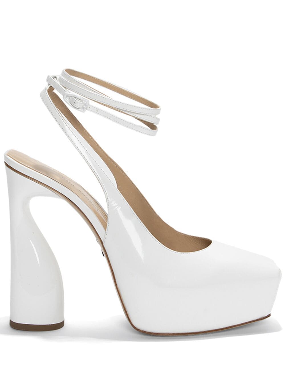 Paul Andrew Levitate 130mm patent leather pumps - White von Paul Andrew