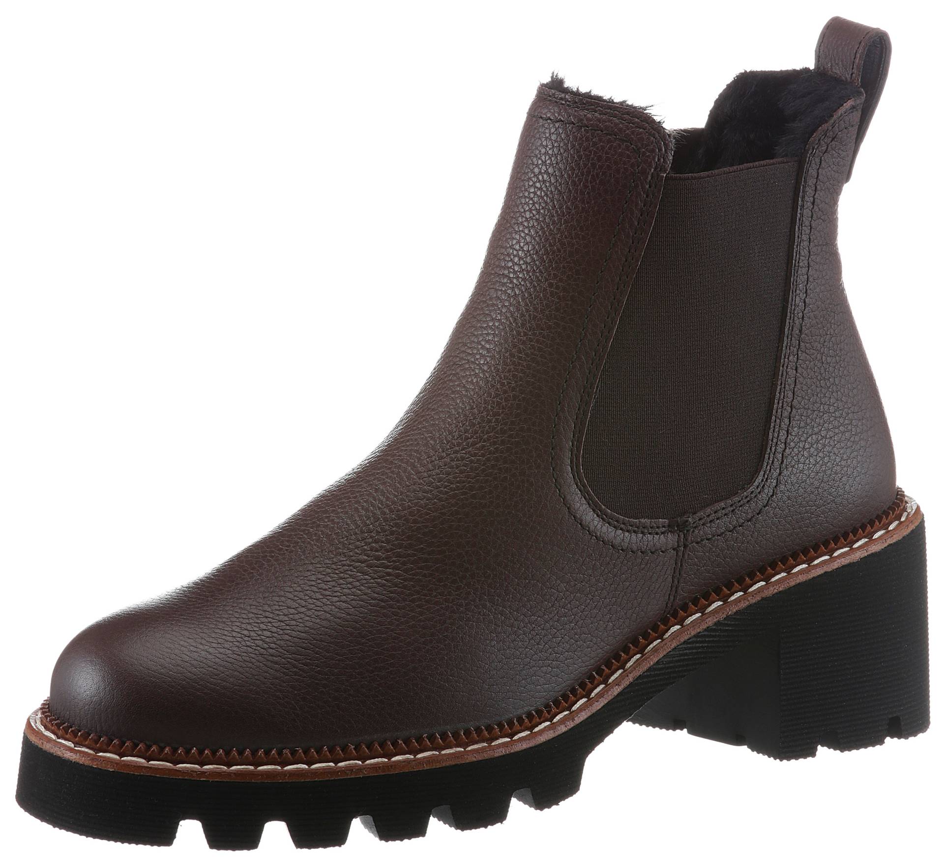 Paul Green Chelseaboots, Winterstiefelette, Ankleboots, Blockabsatz, mit Profilsohle von Paul Green