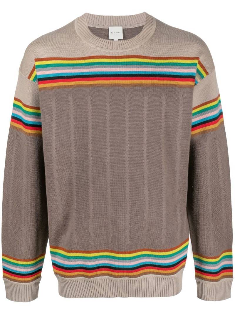 Paul Smith Artist-stripe merino jumper - Neutrals von Paul Smith