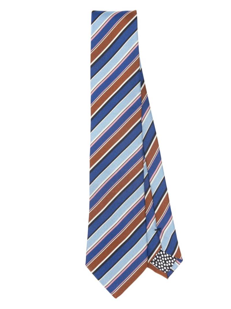 Paul Smith Club Stripe silk tie - Brown von Paul Smith